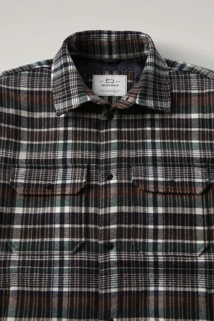 商品Woolrich|Alaskan Padded Check Overshirt in Recycled Italian Wool Blend - Men - Red,价格¥2503,第2张图片详细描述