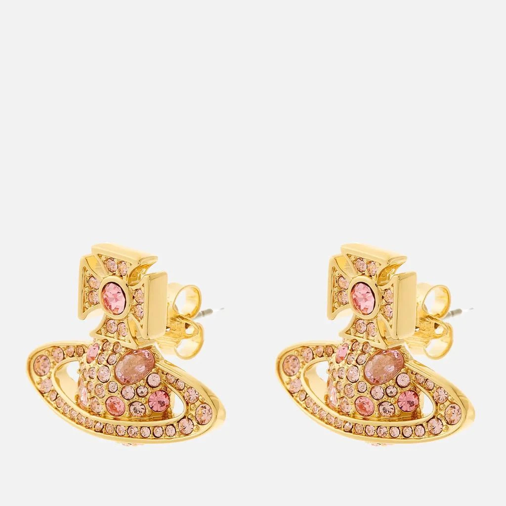 商品Vivienne Westwood|Vivienne Westwood Francette Bas Relief Gold-Tone and Crystal Earrings,价格¥779,第2张图片详细描述