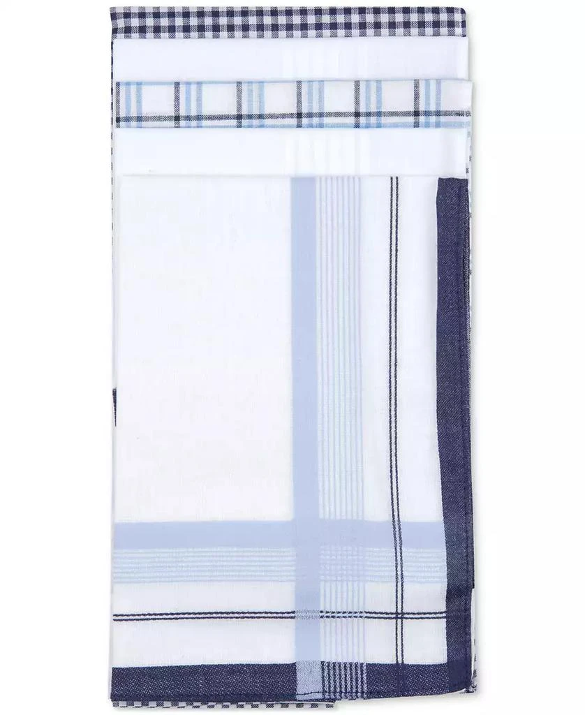 商品Club Room|Men's 5-pk. Combination Blue Patterned Handkerchiefs, Created for Macy's,价格¥75,第1张图片