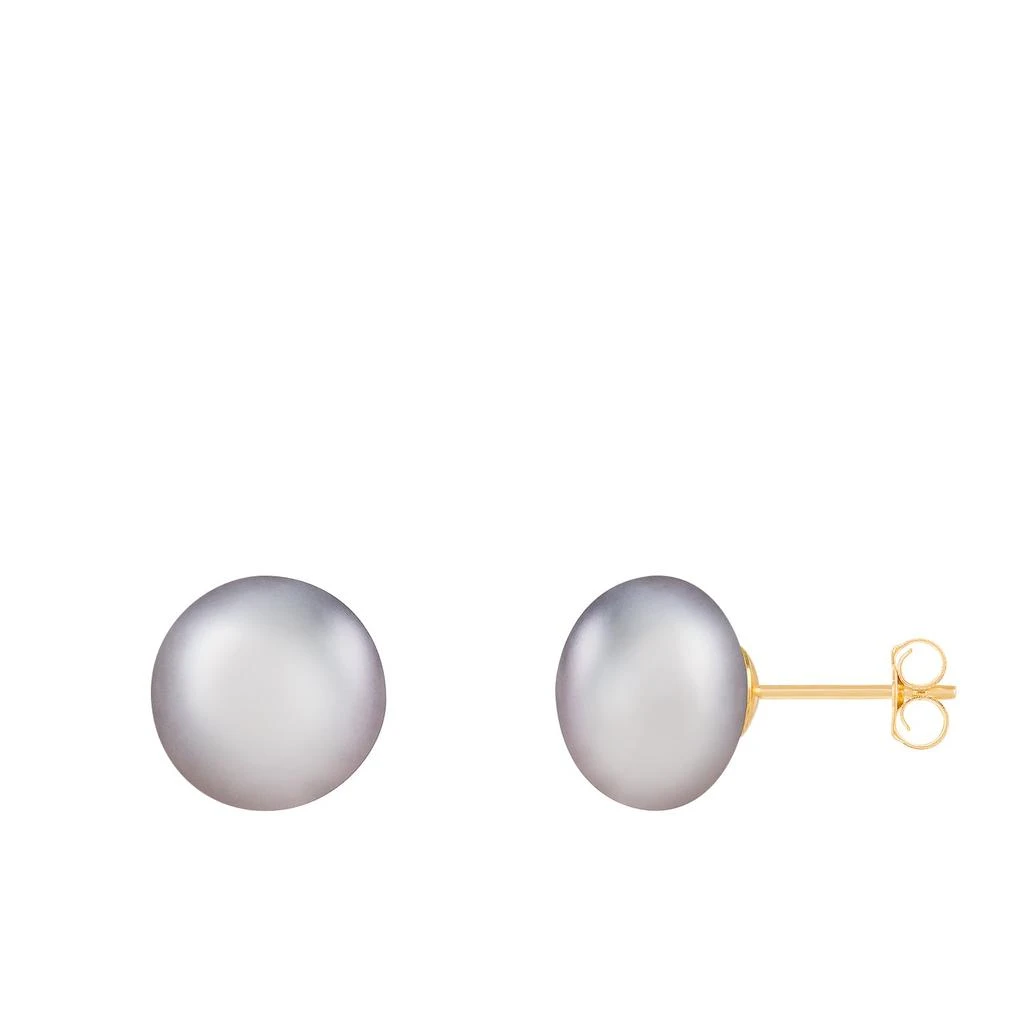 商品Splendid Pearls|14k Yellow Gold 10-11mm Freshwater Pearl Stud Earrings.,价格¥272,第5张图片详细描述