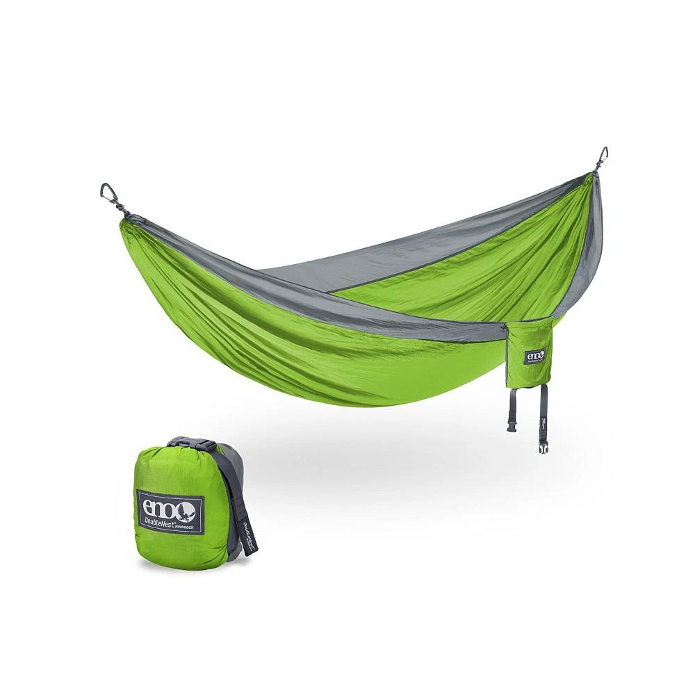 商品ENO|DoubleNest Hammock - Lightweight, Portable, 1 to 2 Person Hammock - For Camping, Hiking, Backpacking, Travel, a Festival, or the Beach - Chartreuse/Grey,价格¥558,第1张图片