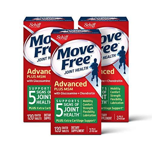 商品Move Free|Move Free Advanced Glucosamine Chondroitin MSM Joint Support Supplement, Supports Mobility Comfort Strength Flexibility & Bone - 120 Count (Pack of 3),价格¥445,第2张图片��详细描述