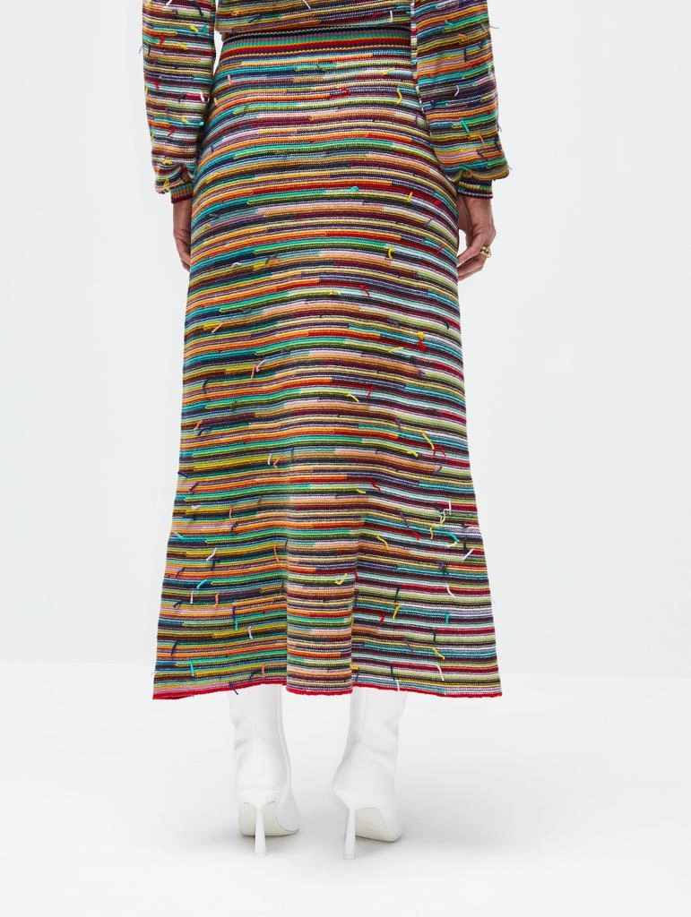 商品Chloé|Striped Cashmere Wool Blend Midi Skirt,价格¥4614,第5张图片详细描述