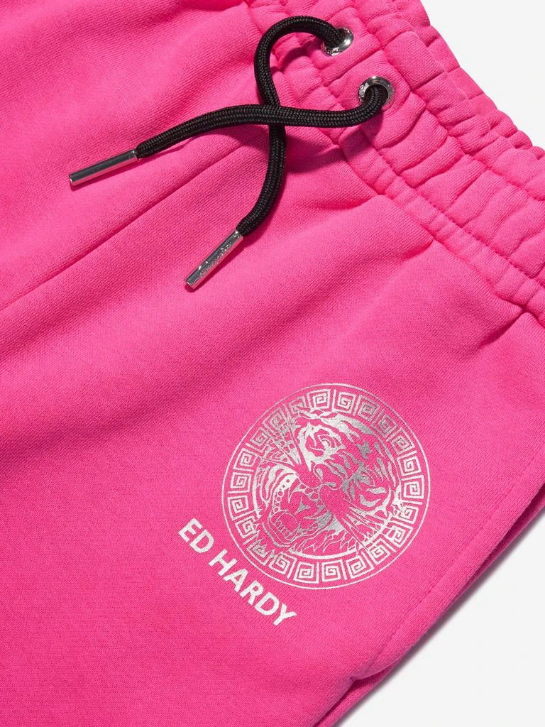 商品Ed Hardy|ED Hardy Girls Logo Joggers in Pink,价格¥218,第3张图片详细描述