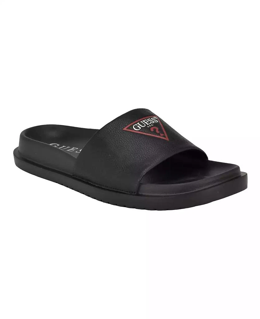 商品GUESS|Men's Vumble Triangle Emblem Fashion Slide Sandal,价格¥337,第1张图片