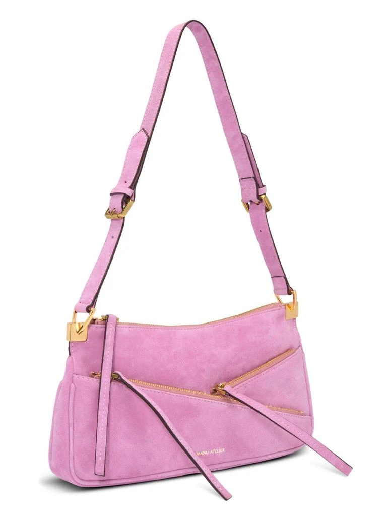 商品Manu Atelier|Suede Shoulder Bag W/ Zips,价格¥2066,第2张图片详细描述