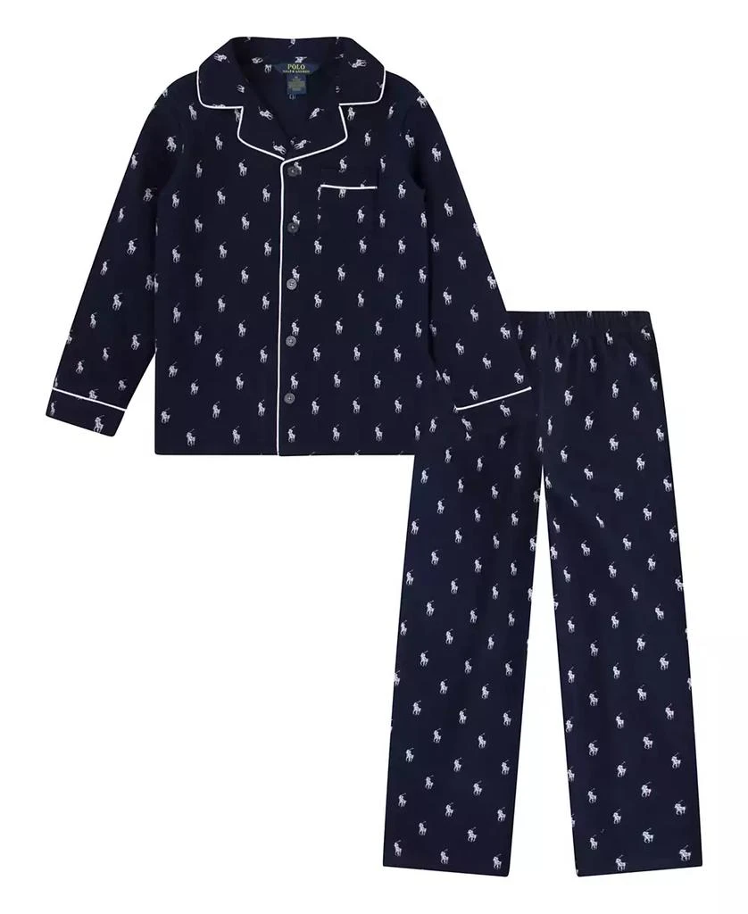 商品Ralph Lauren|Toddler Woven Long Sleeve and Pant Pajamas, 2-Piece Set,价格¥285,第1张图片