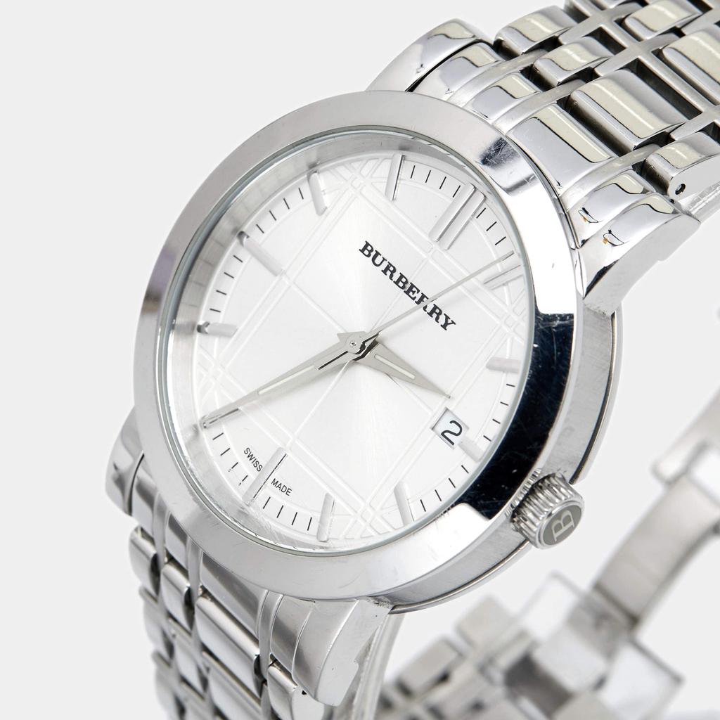 Burberry Silver Stainless Steel Heritage BU1350 Men's Wristwatch 38 mm商品第2张图片规格展示