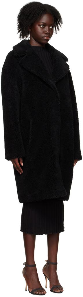 Black Camille Faux-Fur Coat商品第2张图片规格展示