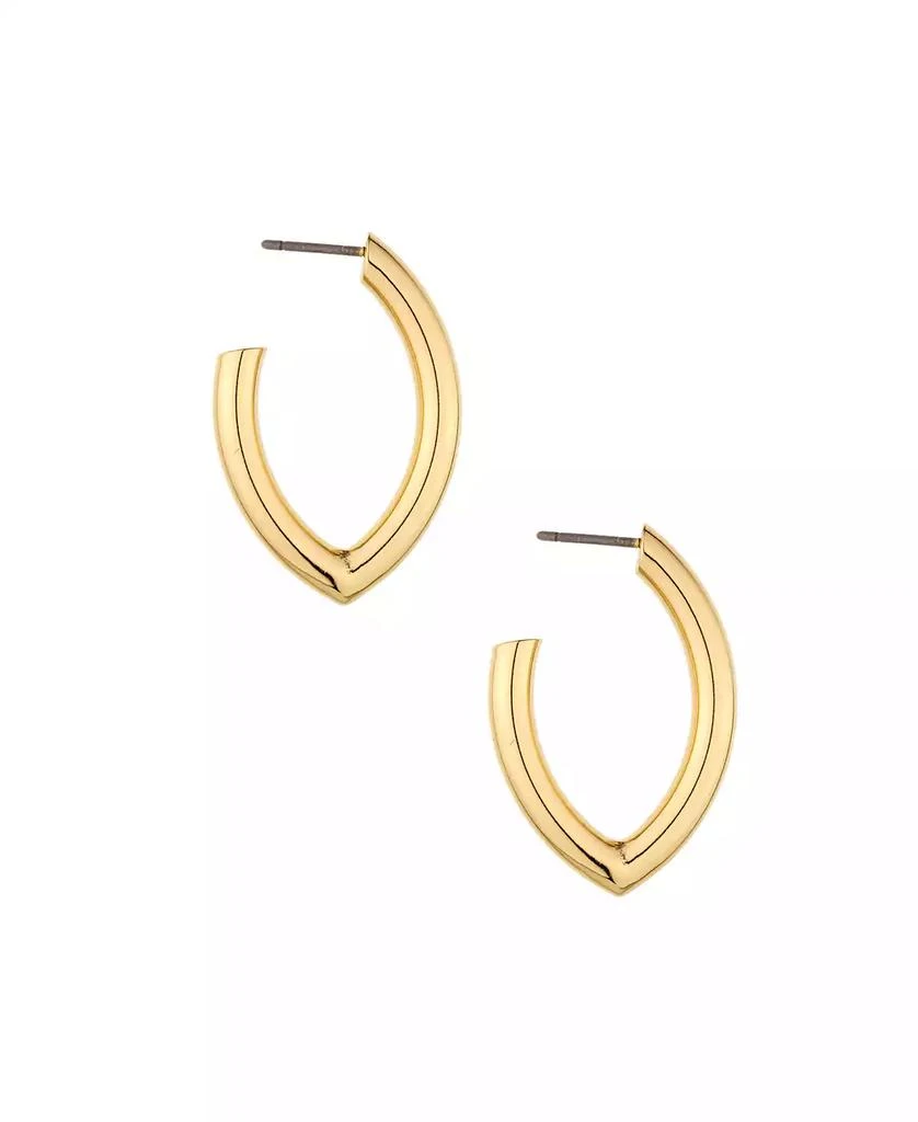 商品Ettika Jewelry|Mara Elongated 18K Gold Plated Hoop Earrings,价格¥251,第1张图片