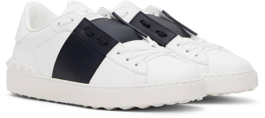 商品Valentino|White & Navy Open Sneakers,价格¥6533,第4张图片详细描述