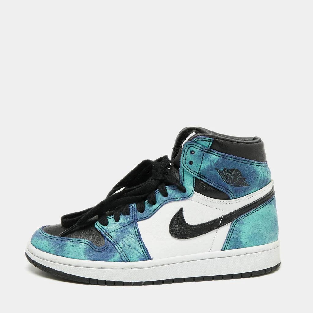 商品[二手商品] NIKE|Nike Jordan Multicolor Leather And Fabric Air Jordan 1 Retro Tie-Dye High Top Sneakers Size 38.5,价格¥1427,第1张图片