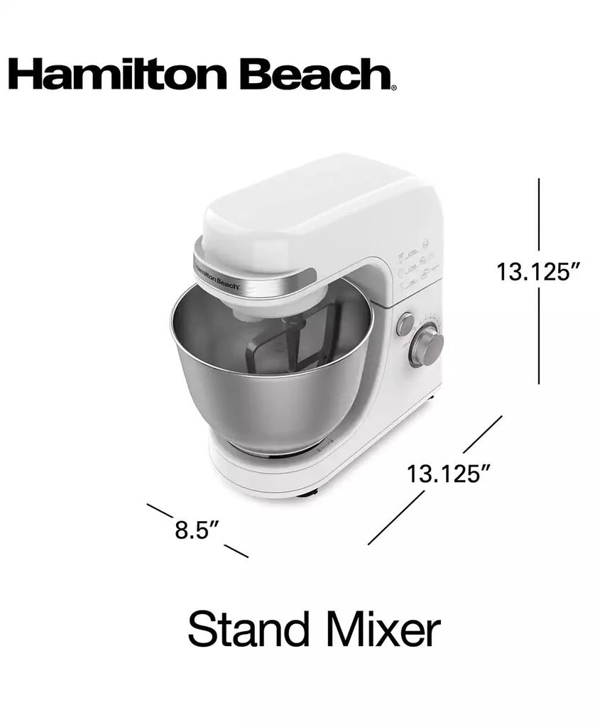 商品Hamilton Beach|7-Speed 4 Quart Stand Mixer, 300 Watts,价格¥814,第2张图片详细描述