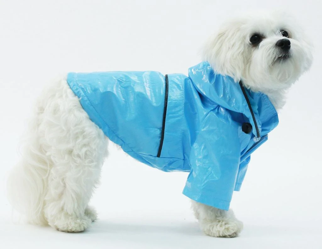 商品Pet Life|Pet Life  'Baby Blue' Waterproof Adjustable Dog Raincoat Jacket w/ Removable Hood,价格¥208,第2张图片详细描述