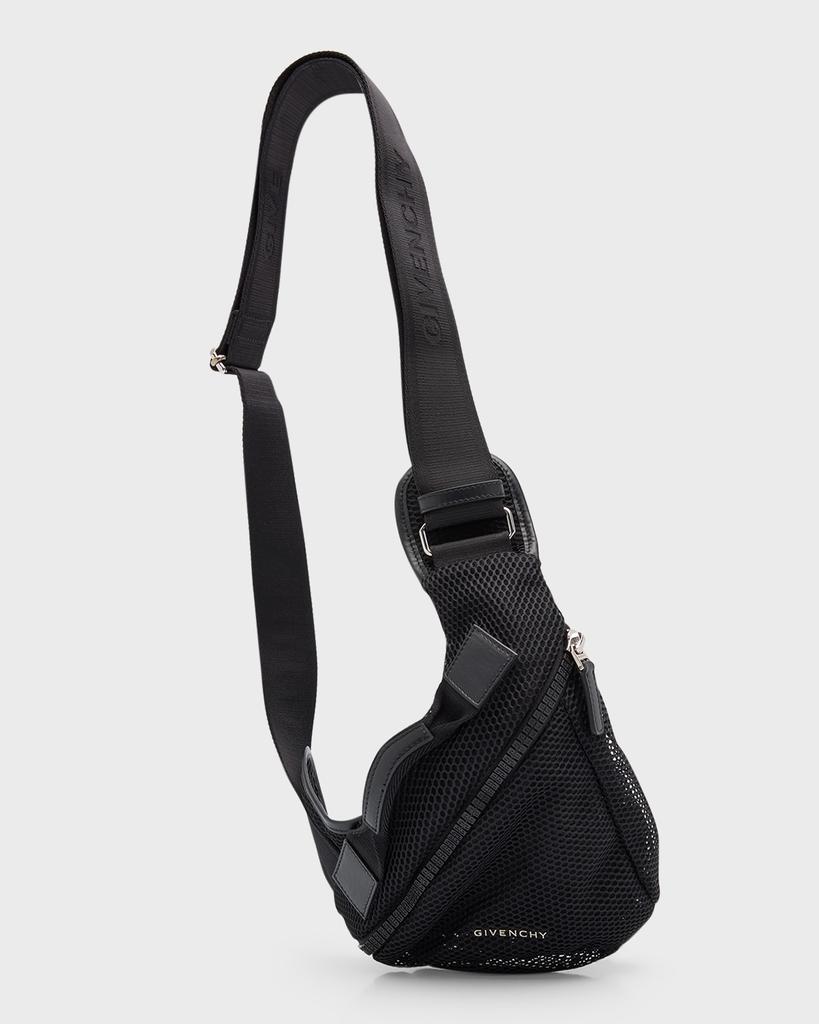 Givenchy Men's G-Zip Small Mesh Triangle Belt Bag - Luggage