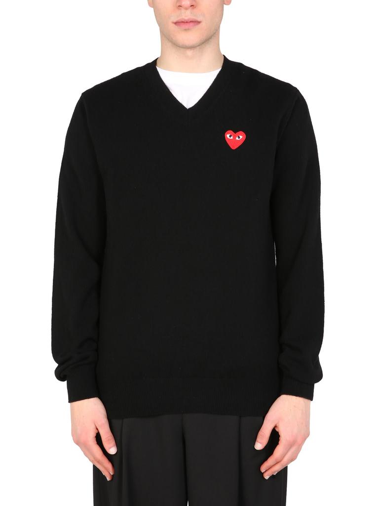 Comme des Garçons Play Jersey With Logo Embroidery商品第1张图片规格展示