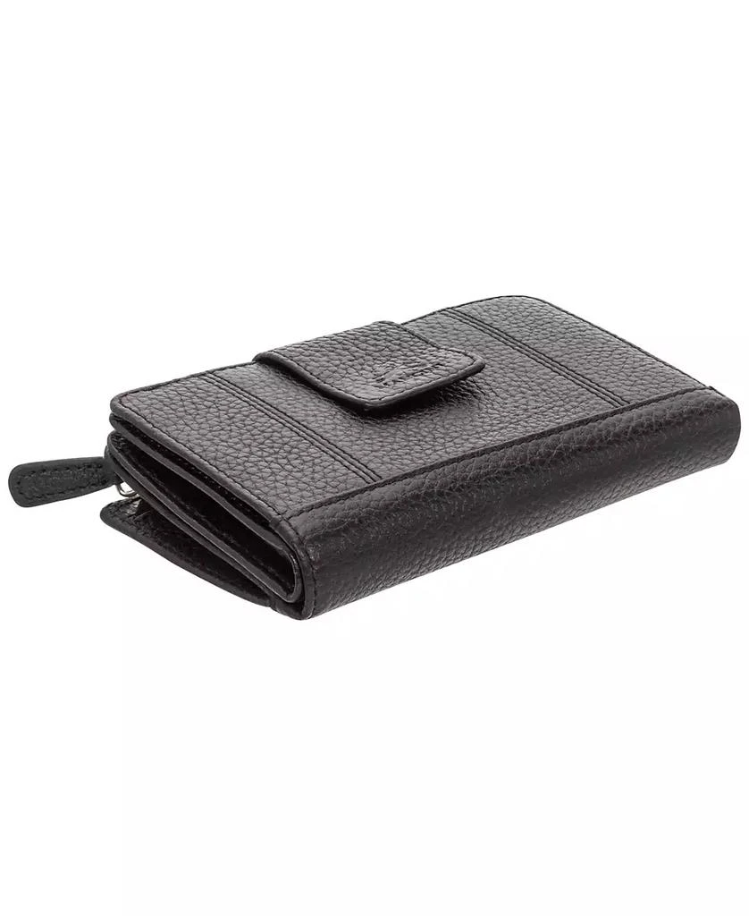 Women's Pebbled Collection RFID Secure Clutch Wallet 商品