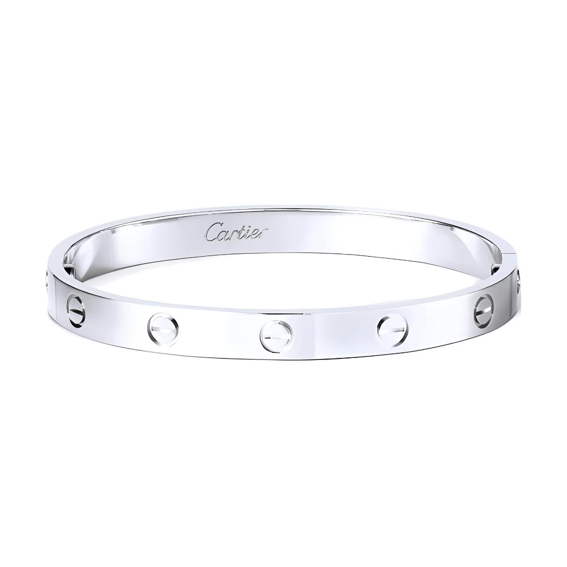 商品[国内直发] Cartier|CARTIER卡地亚 LOVE系列 椭圆形 宽6.1mm 18K白金 手镯 男女同款情侣款,价格¥47593,第1张图片