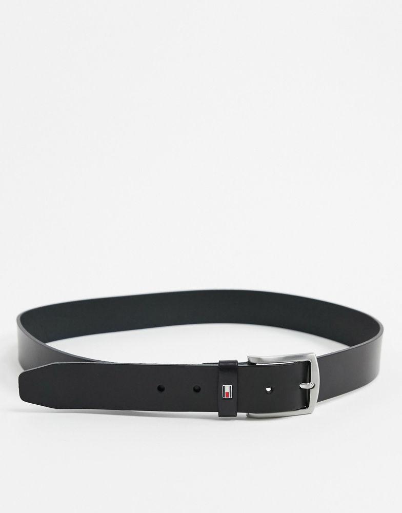 商品Tommy Hilfiger|Tommy Hilfiger new denton 3.5cm leather belt in black,价格¥424,第4张图片详细描述