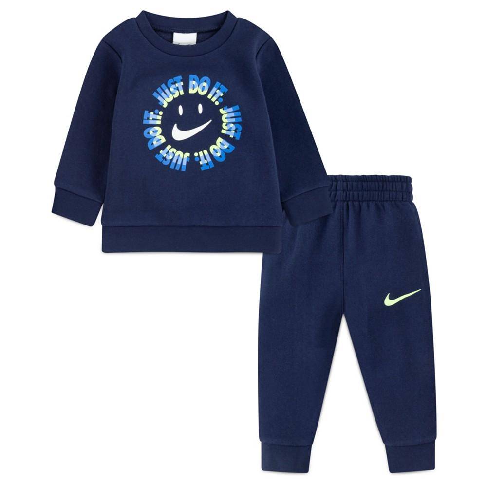 Baby Boys Just Do It Happy Crewneck and Joggers Set, 2 Piece商品第1张图片规格展示