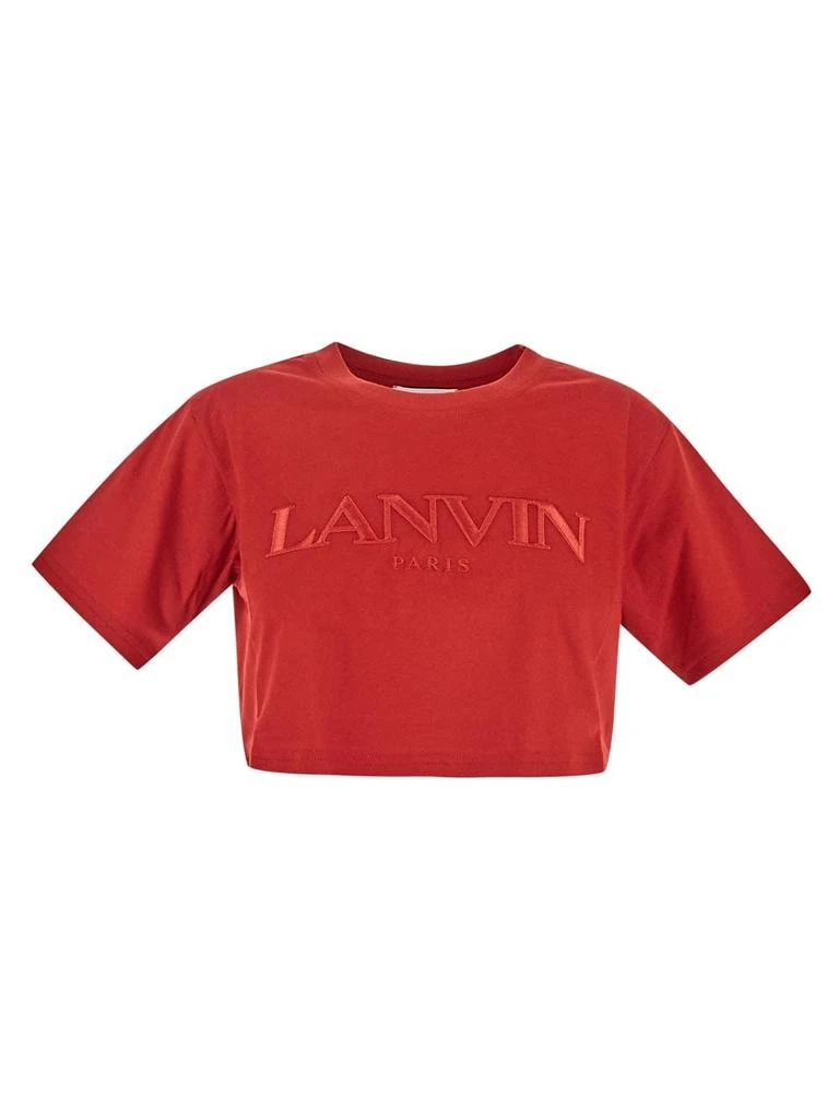 商品Lanvin|Cropped Logo T-Shirt,价格¥2103,第1张图片