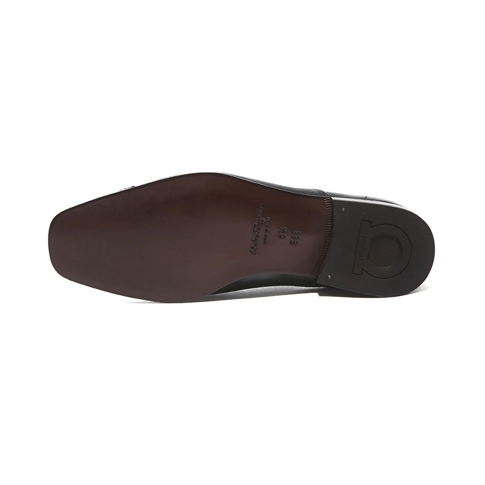 SALVATORE FERRAGAMO 男款黑色牛皮商务休闲皮鞋 0629302 商品