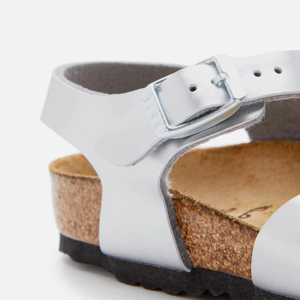 商品Birkenstock|BIRKENSTOCK RIO KIDS' SANDALS - ELECTRIC METALLIC SILVER,价格¥178,第4张图片详细描述