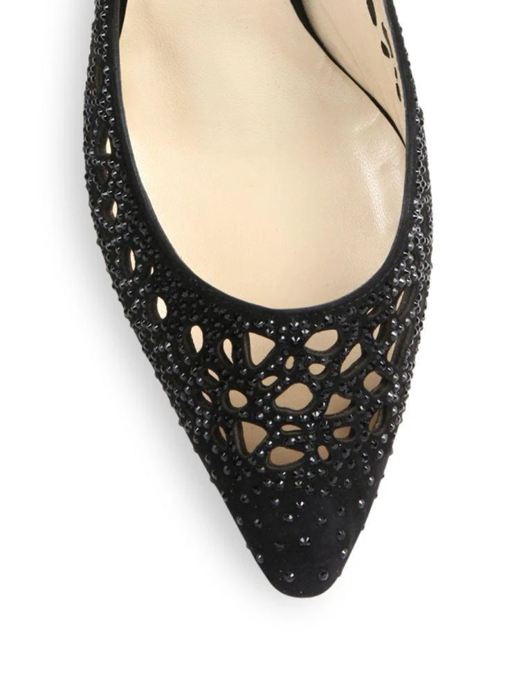 商品Jimmy Choo|Romy Momento 85 Lasercut 麂皮尖头高跟鞋,价格¥4927,第3张图片详细描述