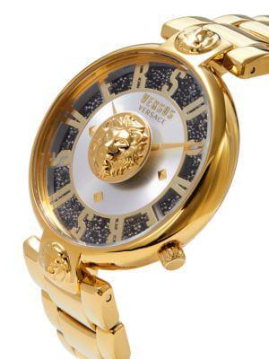 商品Versus Versace|39MM Stainless Steel Embellished IPYG Bracelet Watch,价格¥1184,第5张图片详细描述