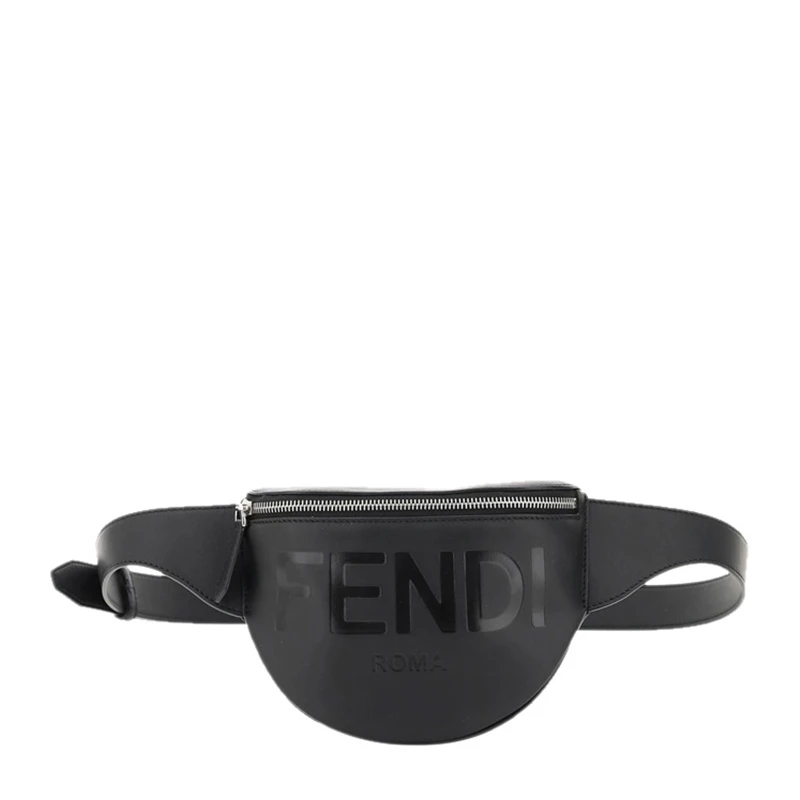 商品[国内直发] Fendi|FENDI 男士黑色字母logo牛皮腰包 7VA525-AFBF-F0GXN,价格¥5903,第1张图片