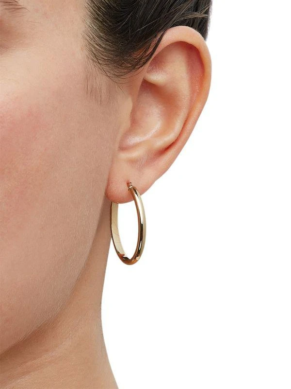 商品Saks Fifth Avenue|14K Yellow Gold Oval Hoop Earrings,价格¥1079,第3张图片详细描述