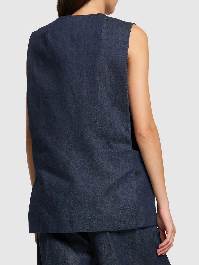 商品AMIRI|Collarless Single Breast Denim Vest,价格¥5604,第2张图片详细描述