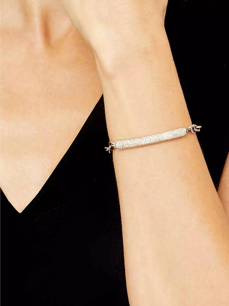 商品Sheryl Lowe|Sterling Silver & 1.92 TCW Diamond Tube Chain Bracelet,价格¥11035,第2张图片详细描述