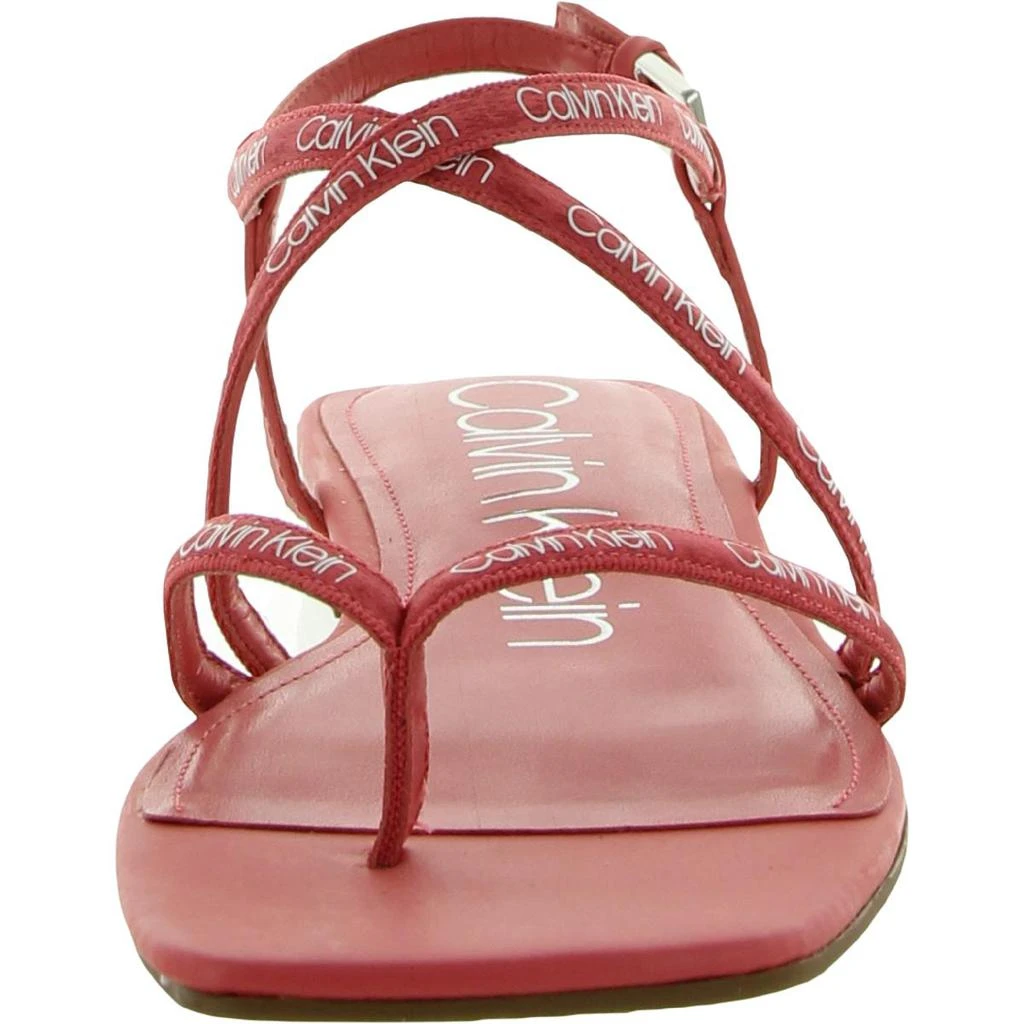 商品Calvin Klein|Calvin Klein Womens Myra Faux Leather Strappy Flat Sandals,价格¥130,第4张图片详细描述