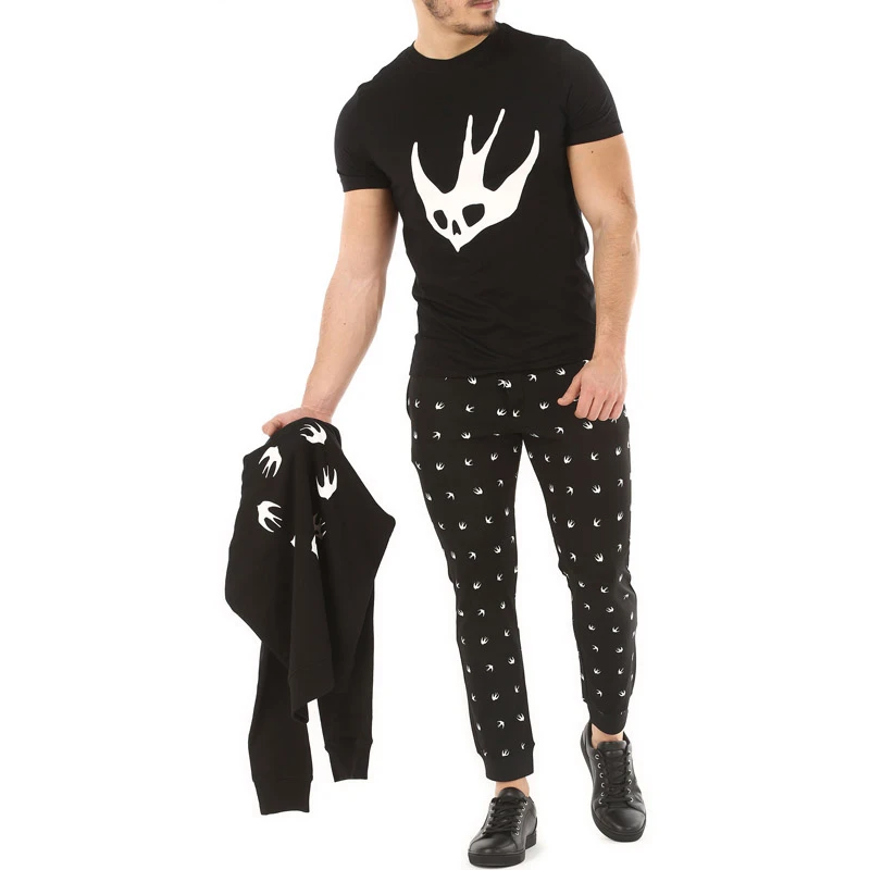 Alexander McQueen 亚历山大·麦昆 男士下装黑色锦纶拼氨纶长裤 360854-RJR38-1000 商品