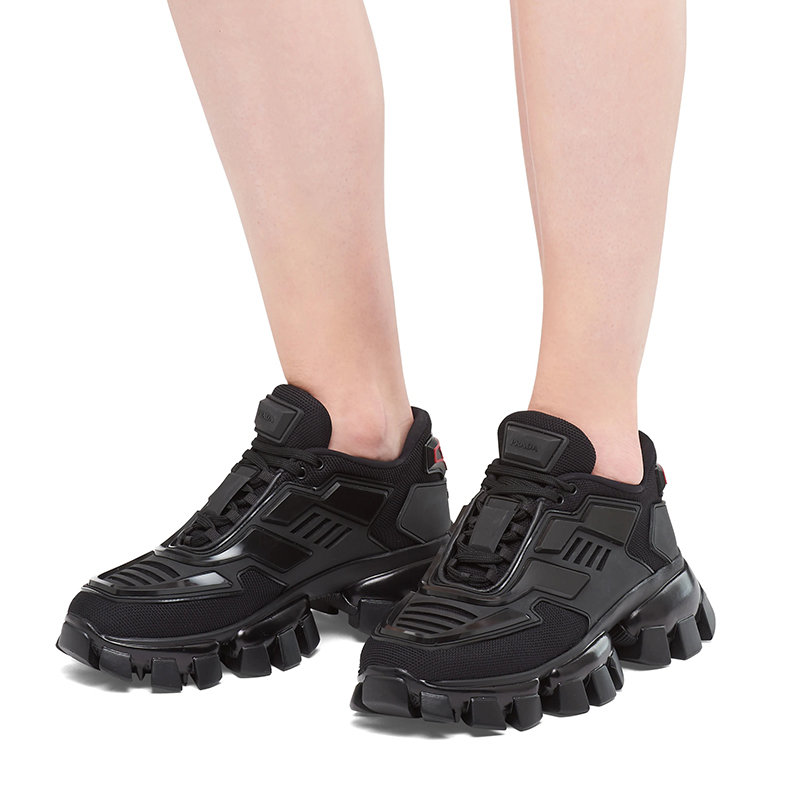 【预售3-7天】PRADA/普拉达 21年秋冬 Cloudbust Thunder系列 女士黑色织物和橡胶运动鞋1E819L_3KR2_F0002_F_050商品第4张图片规格展示