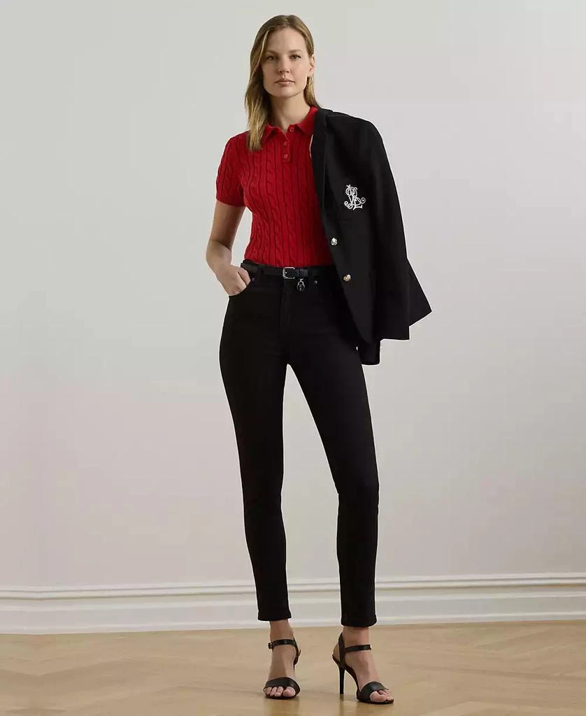 Women's Cable-Knit Polo Shirt 商品