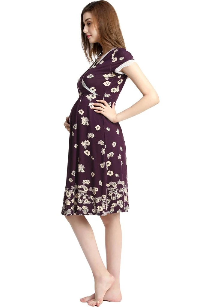 商品Kimi & Kai|Shae Maternity Nursing Night Gown,价格¥514,第2张图片详细描述