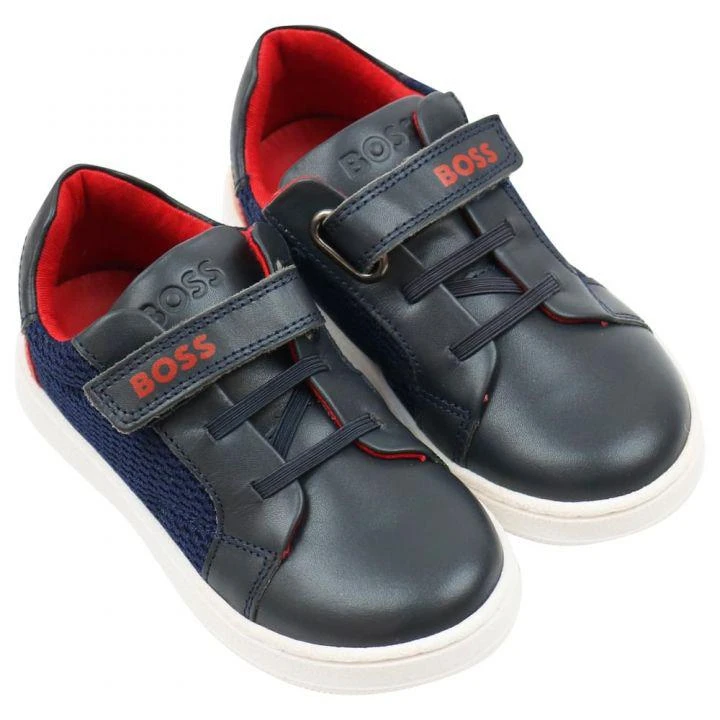 商品Hugo Boss|Baby Navy Velcro Trainers,价格¥331,第2张图片详细描述