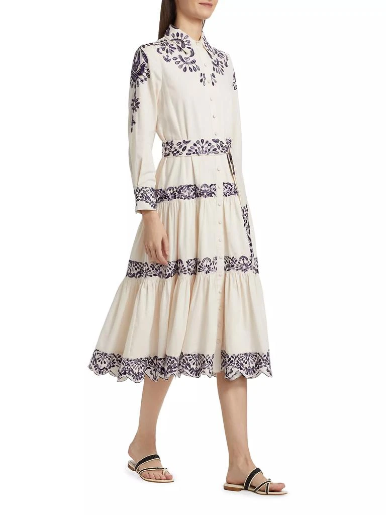 商品FIGUE|Molly Embroidered Cotton Midi-Shirtdress,价格¥3111,第4张图片详细描述