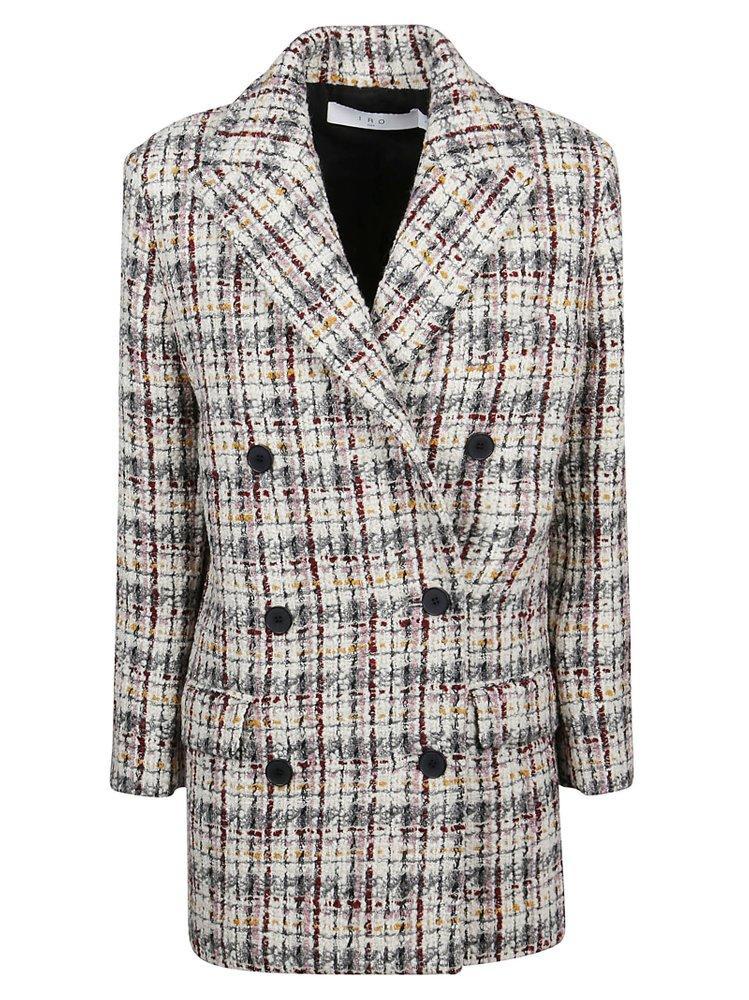 商品IRO|Iro Checkered Buttoned Tweed Coat,价格¥2058,第1张图片