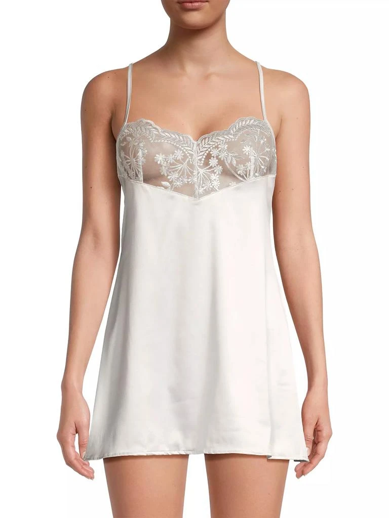 商品Kat the Label|Abigail Lace &amp; Satin Minidress,价格¥540,第3张图片详细描述