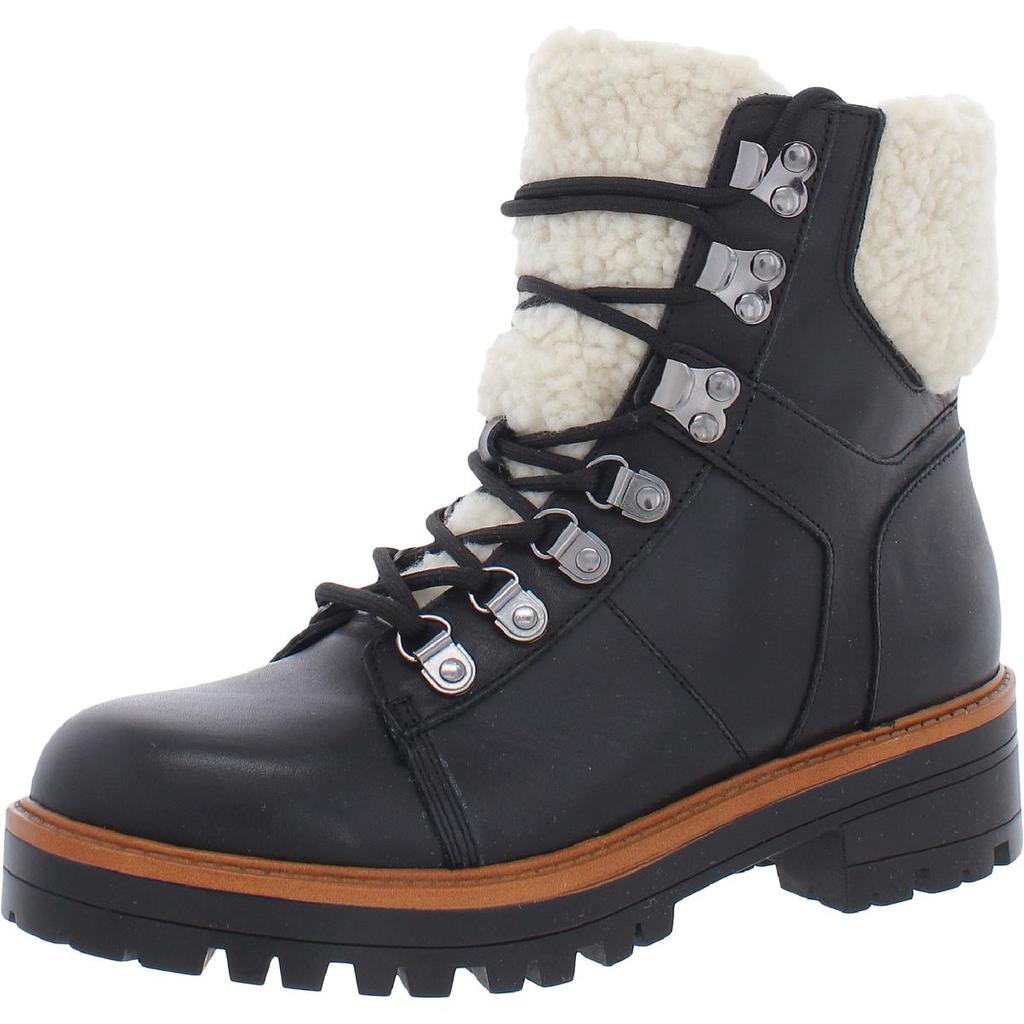Marc Fisher Womens Isabel Leather Hiking Combat & Lace-up Boots商品第1张图片规格展示