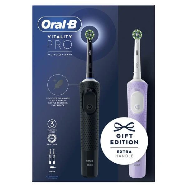 商品Oral-B|Oral B Vitality PRO Black and Lilac Duo Pack,价格¥714,第1张图片