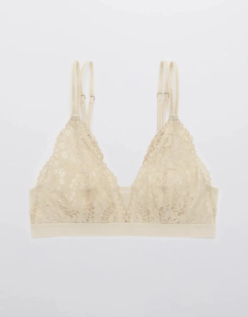商品Aerie|Aerie Gingerbread Lace Plunge Bralette,价格¥106,第3张图片详细描述