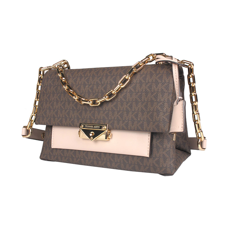 Michael Kors  CECE中号女士PVC配皮单肩斜挎包 30T9G0EL2B-BRN-SFTPINK商品第2张图片规格展示