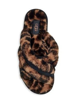 商品UGG|Scuffita Panther Print Dyed Sheepskin Slippers,价格¥416,第5张图片详细描述