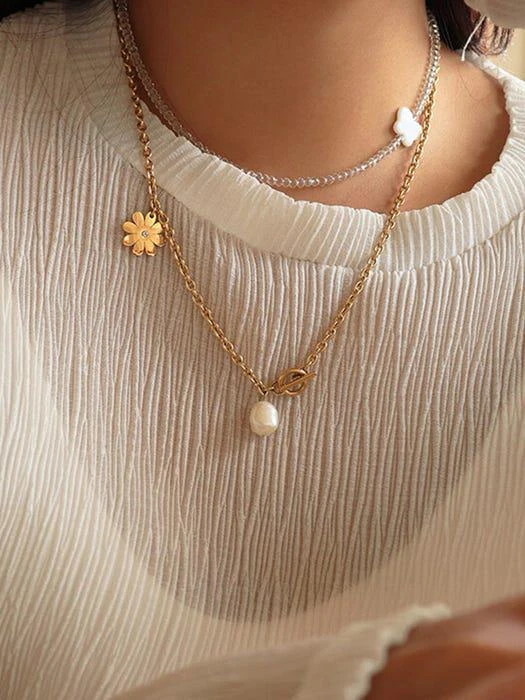 商品MORL|Daisy pearl necklace,价格¥471,第2张图片详细描述