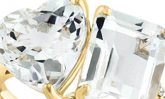商品Effy|14K Yellow Gold White Topaz & Diamond Ring - 0.06ct.,价格¥4685,第4张图片详细描述