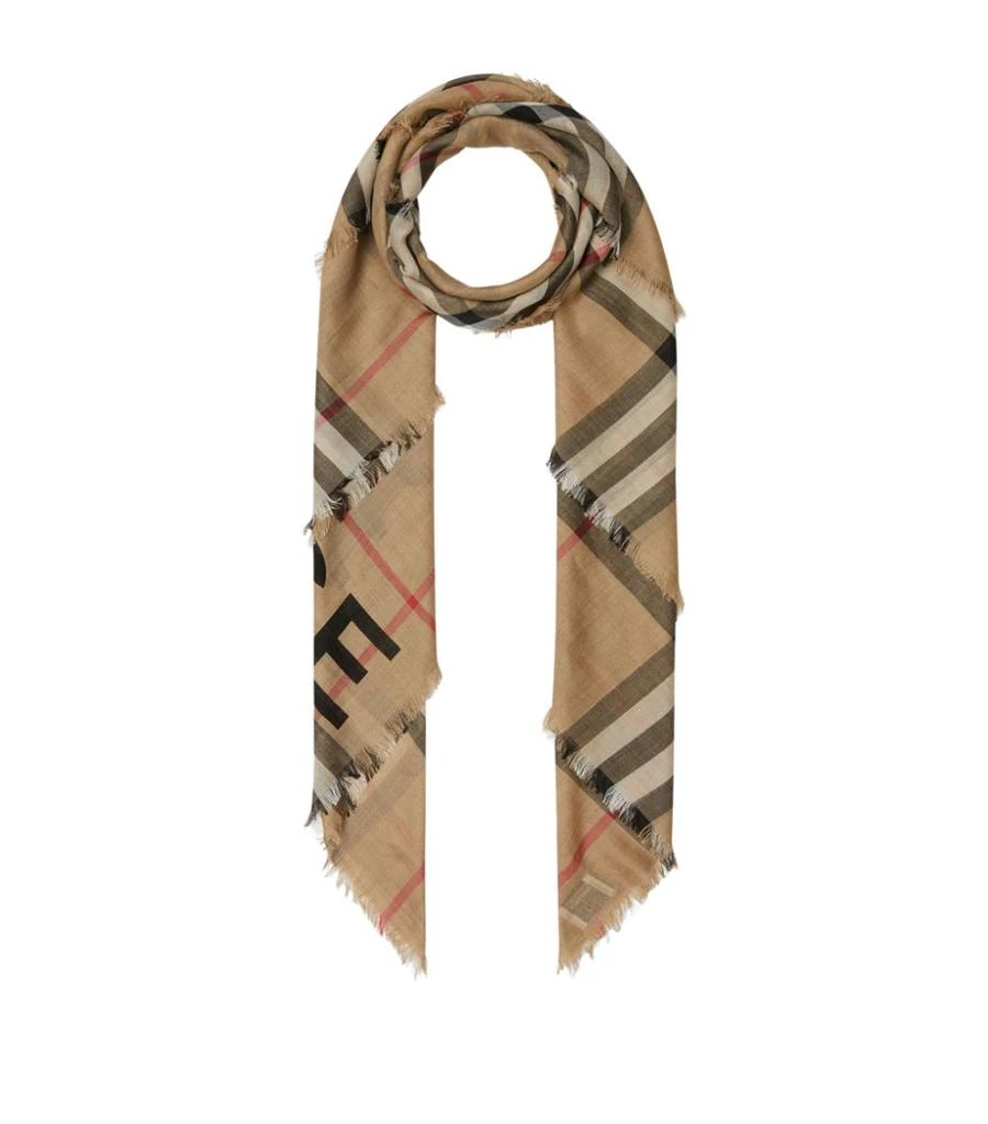 商品Burberry|Horseferry Print Check Scarf,价格¥3421,第1张图片